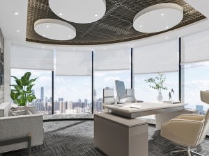成都1000平現代新中式辦公室裝修設計案例