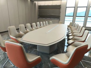 颜值在线的会议桌+舒适的办公椅，公司业绩更创新高