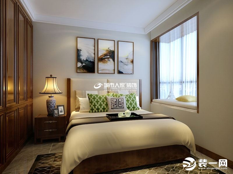 卧室空间布局合理，给人一种温馨舒适的感觉，旁边窗户通风采光极好。