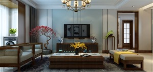 客厅运用大量的中式特有的元素和家具展现了中式风格特有的魅力