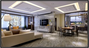 现代风格外形简洁、功能强，强调室内空间形态和物件的单一性、抽象性。
