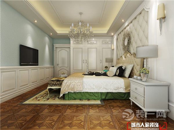 华侨城天鹅堡150平简欧风格效果图可预约参观实景 卧室效果图