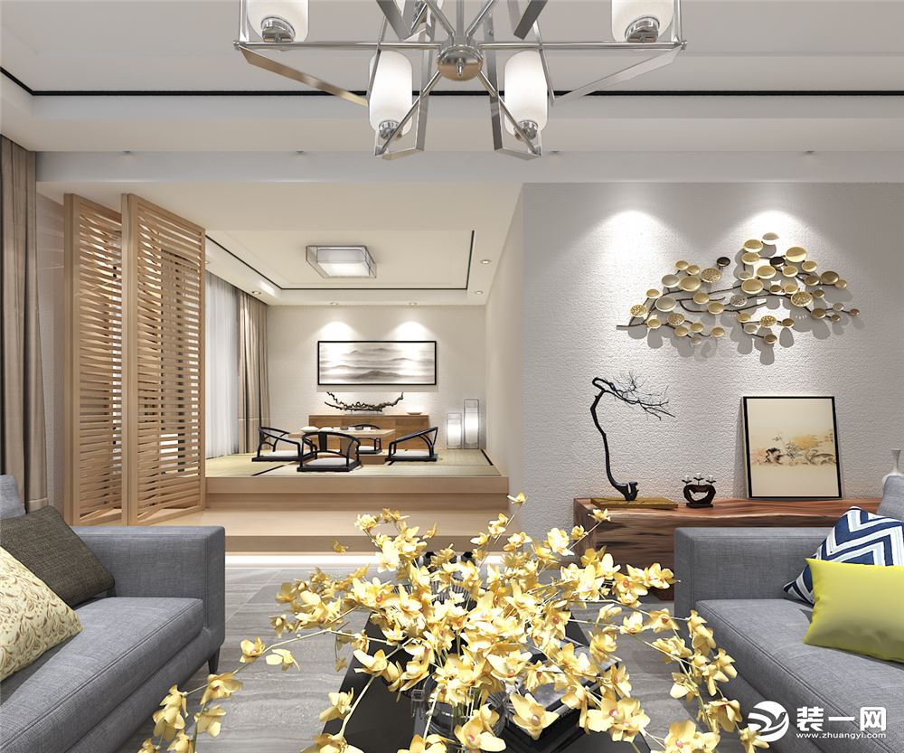 南京国豪家现代中式休闲风格装修效果图