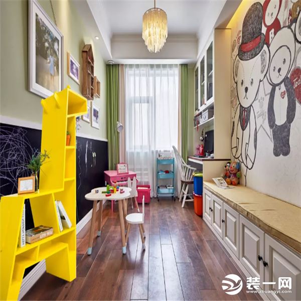 常州布谷鸟设计 金地格林郡  130平三居室 美式儿童房室装修风格效果图