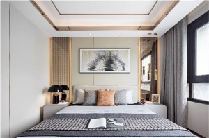 星河国际 190平 四居室  现代简约  卧室   装修效果图