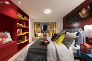 雅居乐星河湾 65平 单身公寓 漫威系列  卧室厅 装修效果图