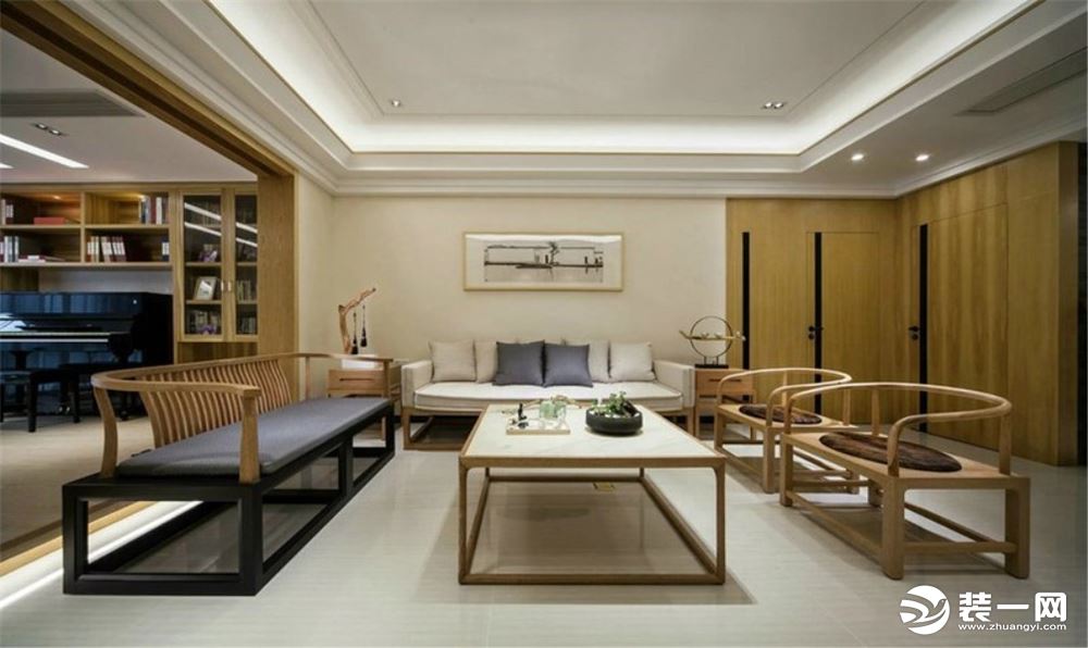 兰州145平米中式古典风格三居室装修效果图 全包预算14万