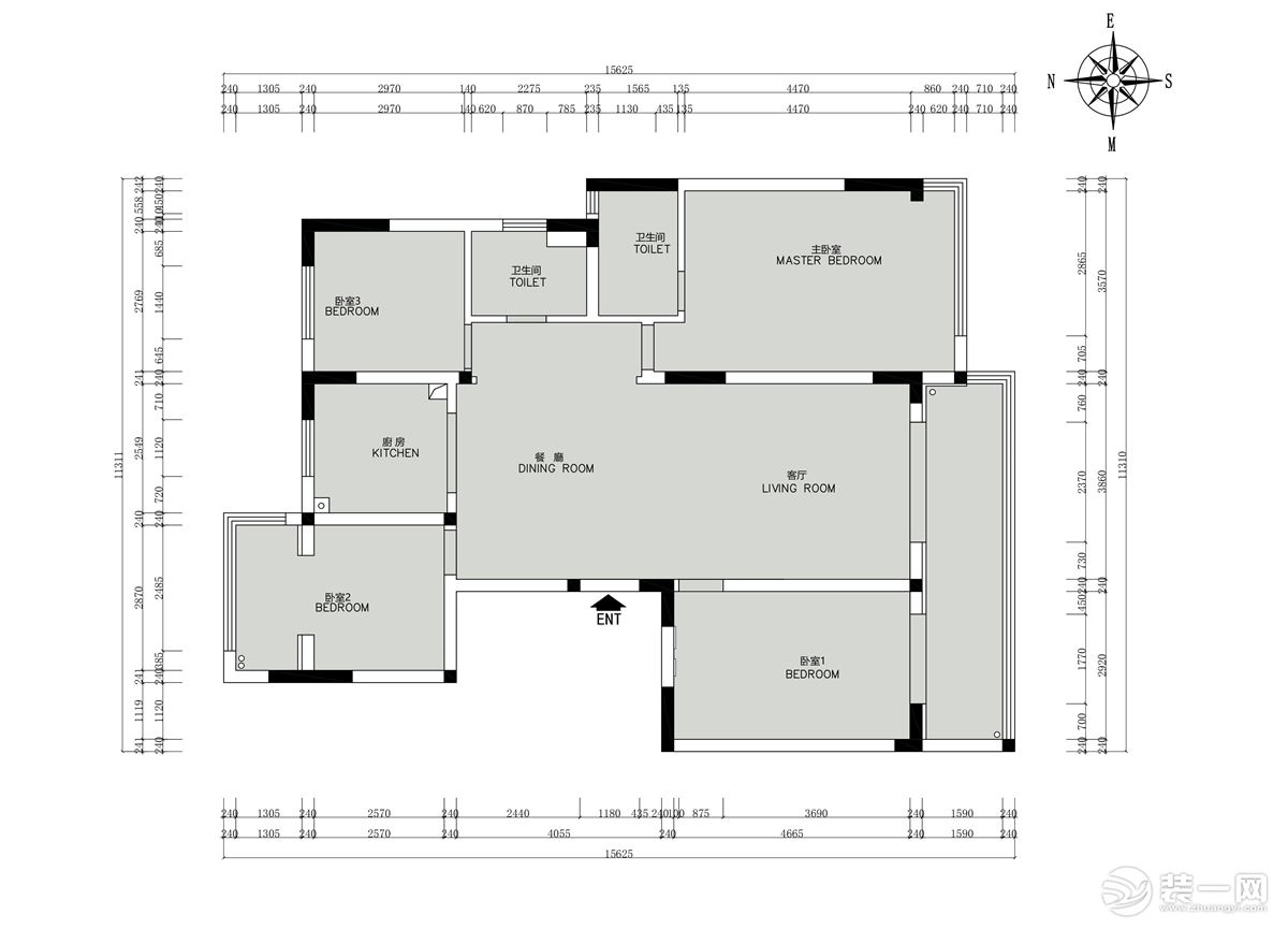 中海玖園146平現(xiàn)代簡約樣板間裝修案例效果圖