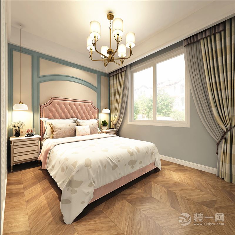 合肥川豪广式花园1#04户型140平简美风格     卧室效果图