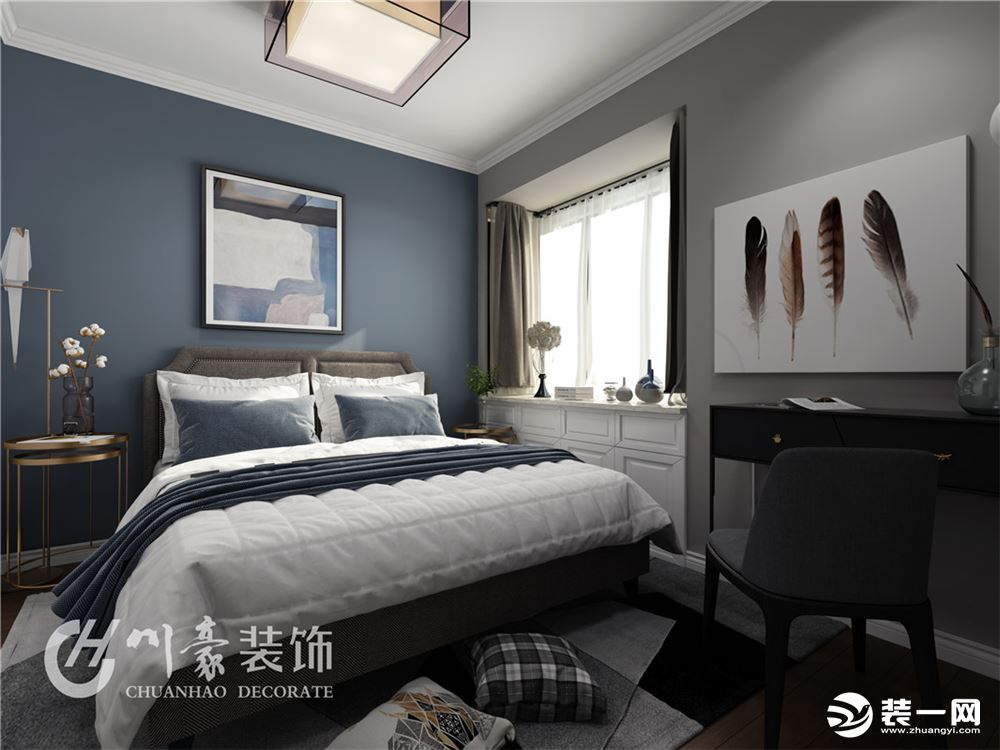 合肥川豪中海滨湖公馆98平现代风格     卧室效果图