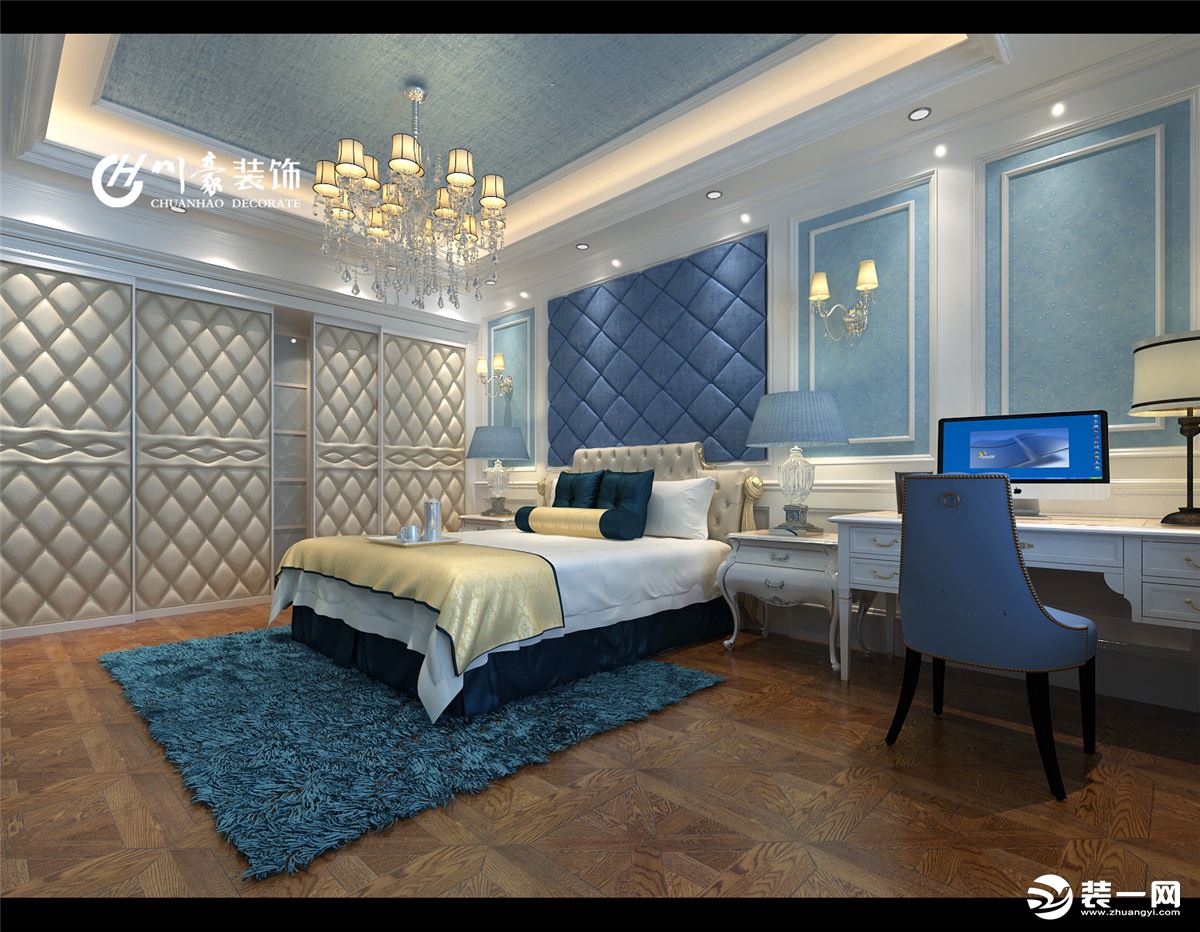 依澜雅居400平欧式风格装修案例      卧室效果图