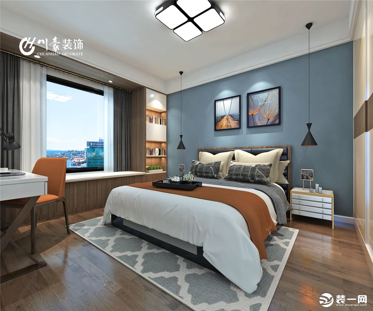 合肥川豪万科城市之光150平现代轻奢装修案例       卧室效果图