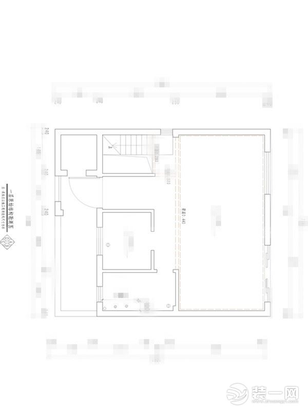 合肥川豪陶冲湖别院180平欧式风格装修案例       原始户型图