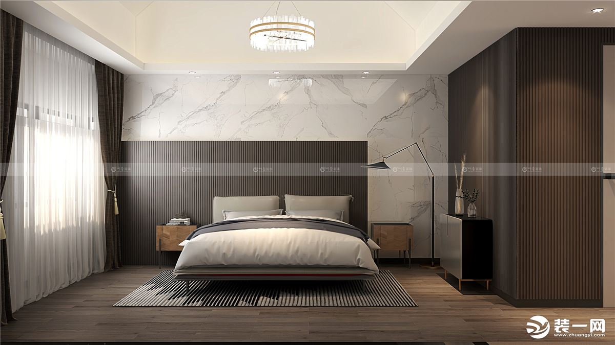合肥川豪高速时代广场220平现代轻奢装修案例        卧室效果图