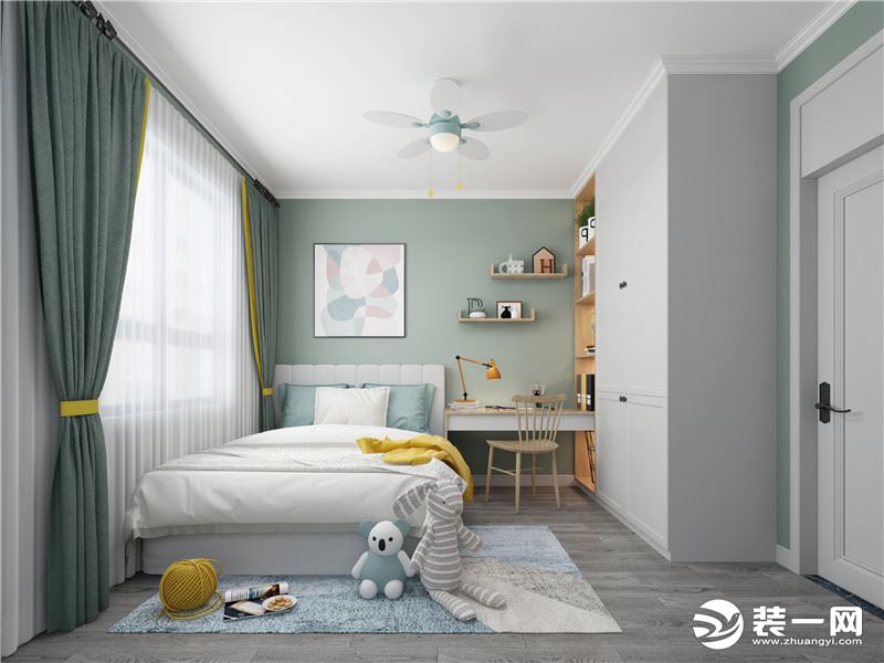 合肥川豪装饰新海家园120平现代风格装修案例     卧室效果图