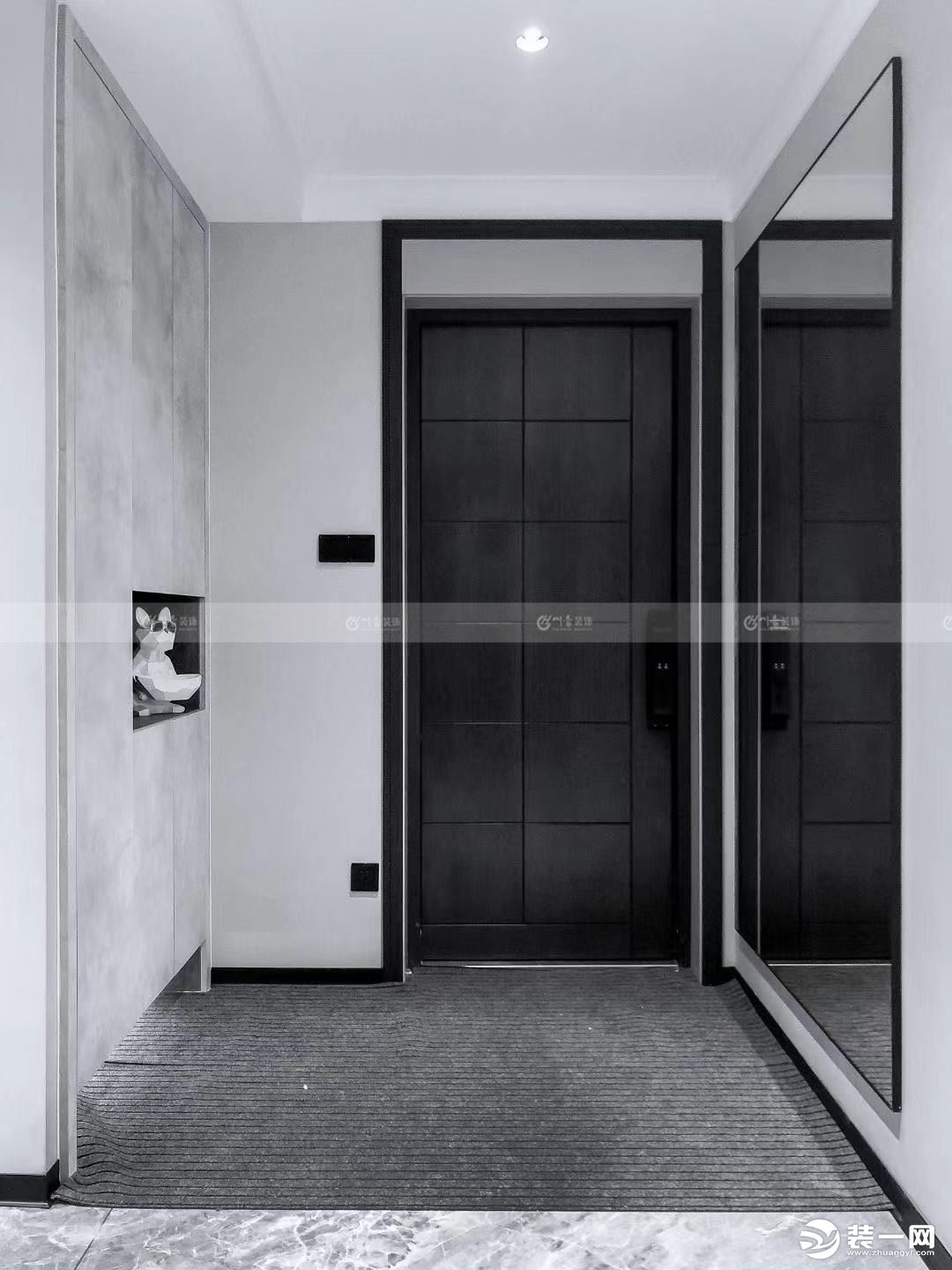 川豪装饰尚水湖畔115平现代风格装修案例     门厅实景图