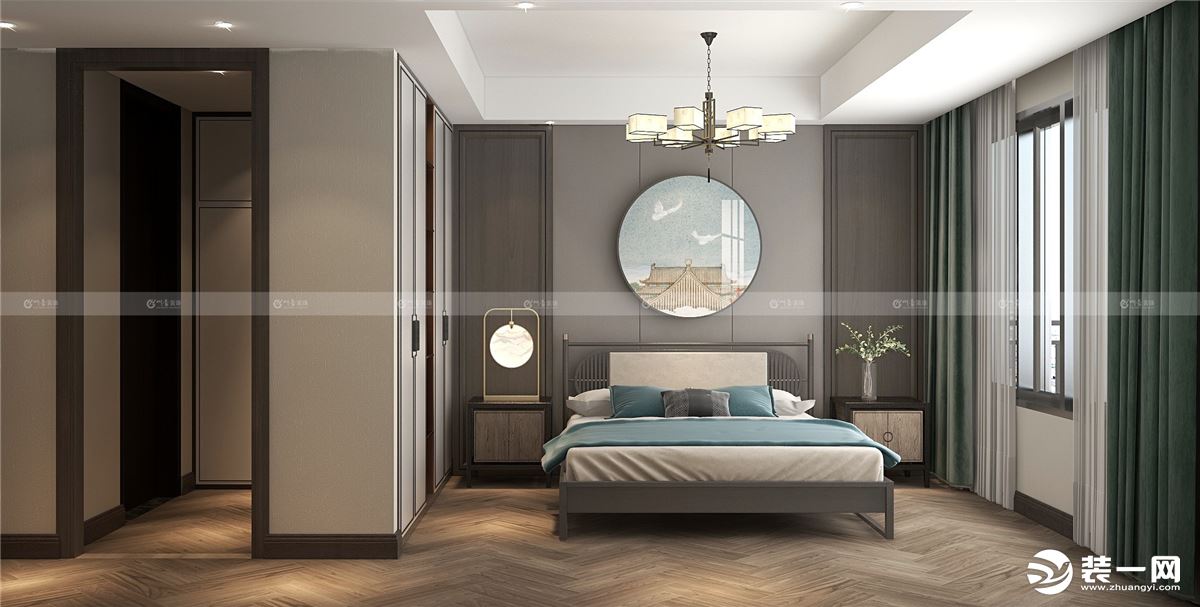 合肥川豪装饰中海世家236平中式风格装修案例     卧室效果图