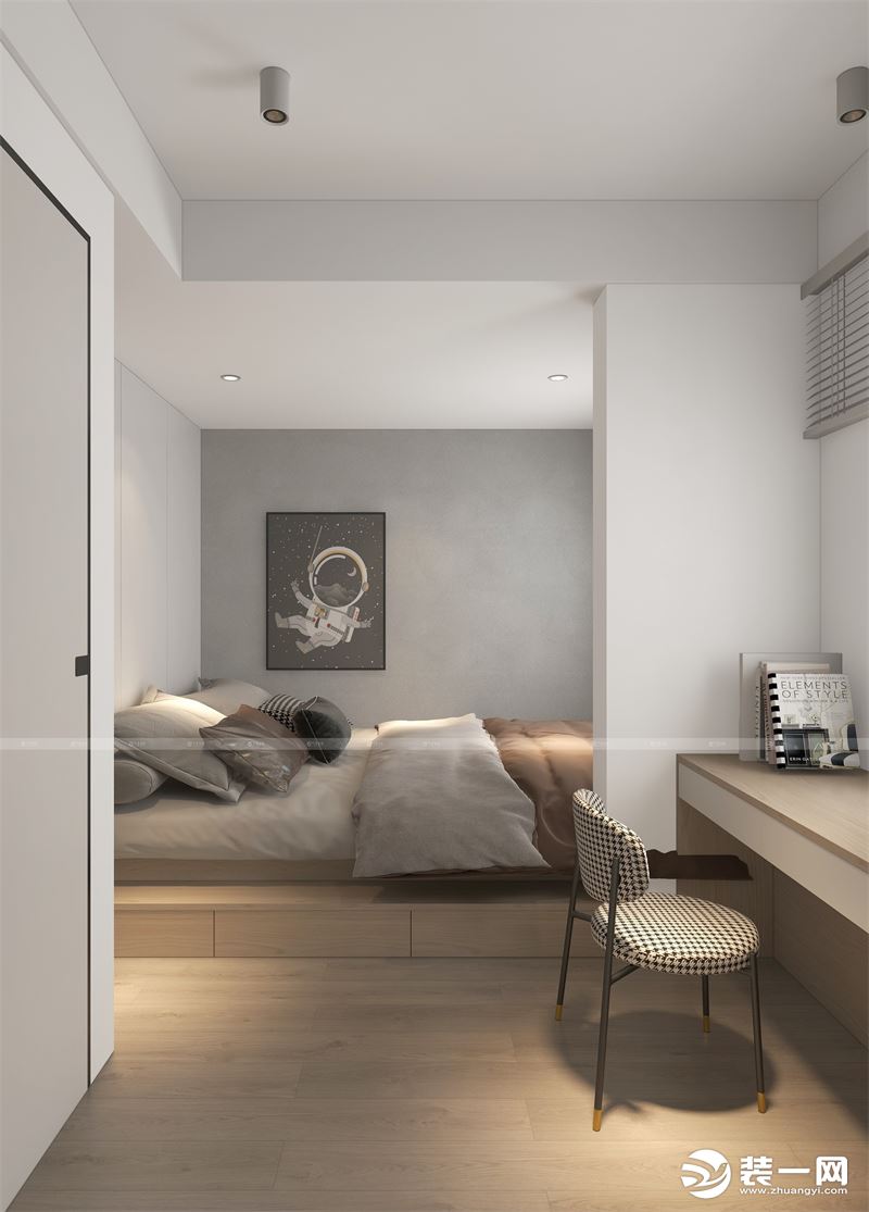 合肥川豪华林家园顶楼复式280平现代风格装修案例    卧室效果图