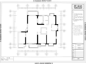 合肥川豪海棠湾205平四居室欧式风格     原始户型图