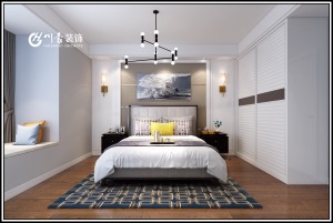 天下锦城88平现代风格装修案例效果图       卧室效果图