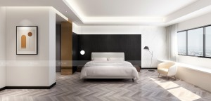 合肥川豪置地双玺180平现代风格装修案例     卧室效果图