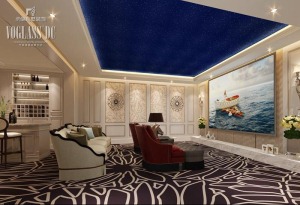 蘇州嵐山別墅250平中式風格裝修效果圖影音室
