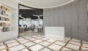 合肥中桥中心800平现代风格办公室装修效果图
