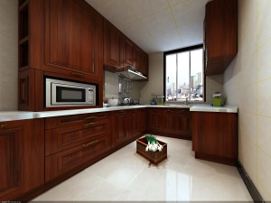安宁秋木园别墅中式风格267㎡造价243000元厨房