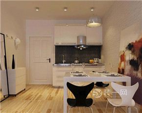 珠江国际 100平 三居室 造价14万 现代风 餐厅厨房