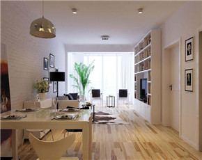 珠江国际 100平 三居室 造价14万 现代风 客餐厅