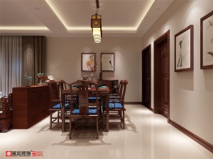 桂林星艺装饰荔浦自建房130平米中式风格装修效果图餐厅