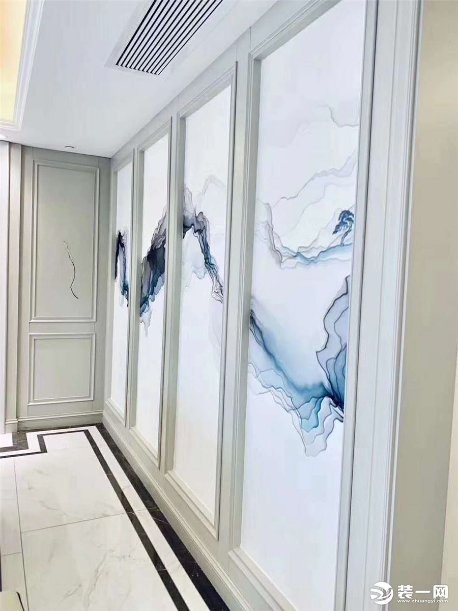 金河谷150平现代简美风格案例造价20万-温江装修公司-客厅