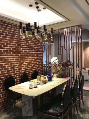 金河谷120平现代轻奢风格案例造价16万-温江装修公司 餐厅