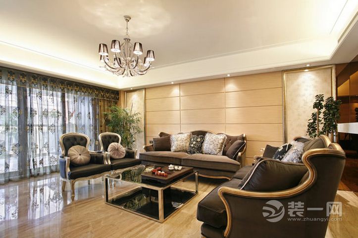 武汉保利公园九里189平四居室欧式风格客厅沙发