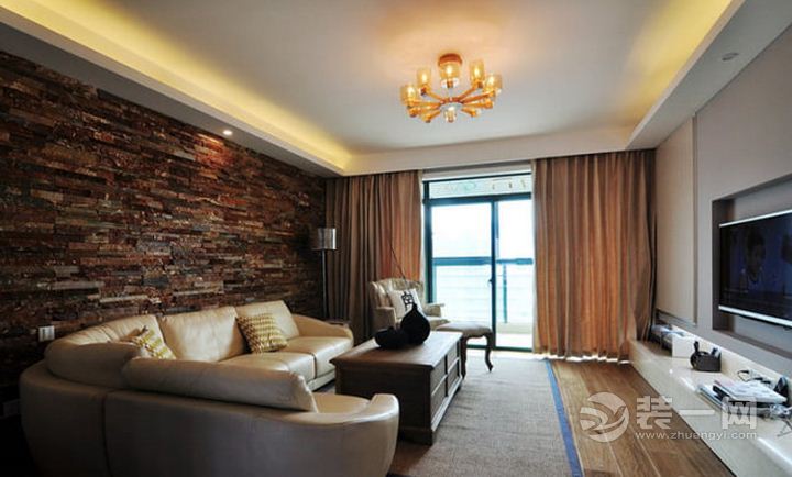1武汉广电兰亭时代160平四居室日式风格客厅