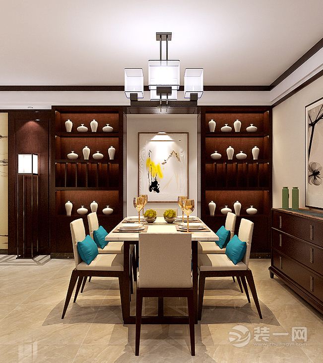 1武汉保利香槟国际158平四居室现代简约风格餐厅