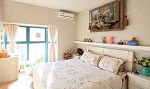 武漢奧山世紀城90平兩居室小戶型田園風格臥室