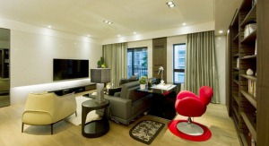 武汉金地艺境118平三居室港式风格客厅沙发