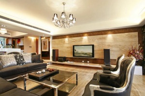 武汉保利公园九里189平四居室欧式风格客厅电视柜