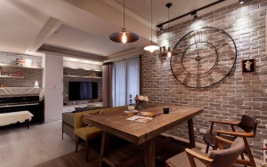 武汉光谷188国际社区128平三居室北欧风格装修