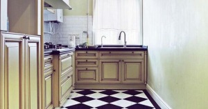 武汉林梢抹绿 92平二居室现代简约风格装修 厨房效果图