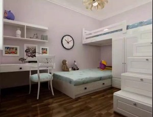 海口大华锦绣二居室85平方美式风格儿童房