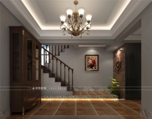 桂林杰特装饰中海元居198平米美式风格装修效果图楼梯