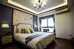 桂林杰特装饰花千树125平米新中式风格装修效果图卧室