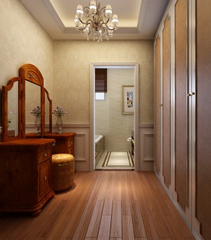 天健世纪花园欧式风格装修案例-浴室