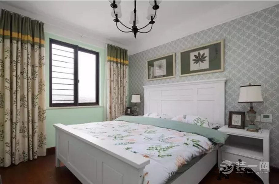 宏聚地中海140平 三居 造价15万 美式风格卧室