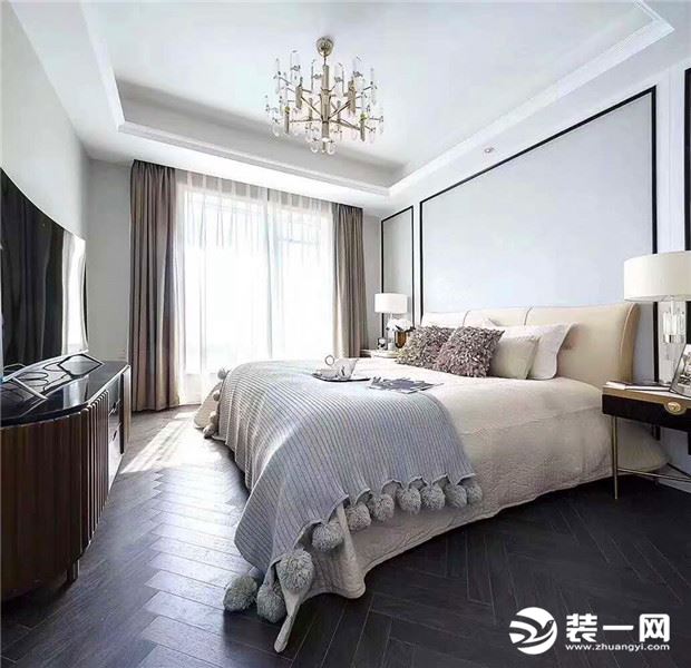 东原江山樾120平方四居现代轻奢风格客厅装修效果图
