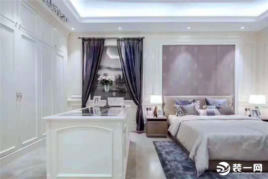 江与城天琅500平方别墅法式混搭风格卧室装修效果图