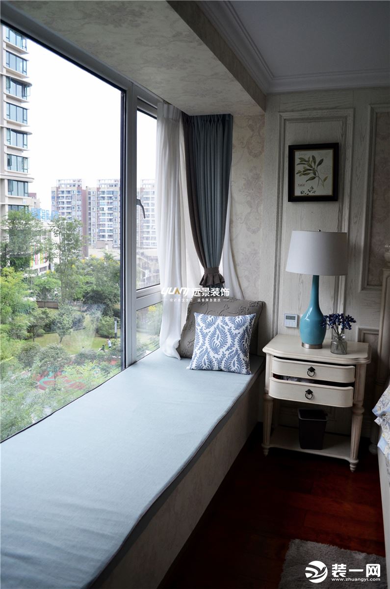 东原江山樾120平方美式风格卧室装修效果图
