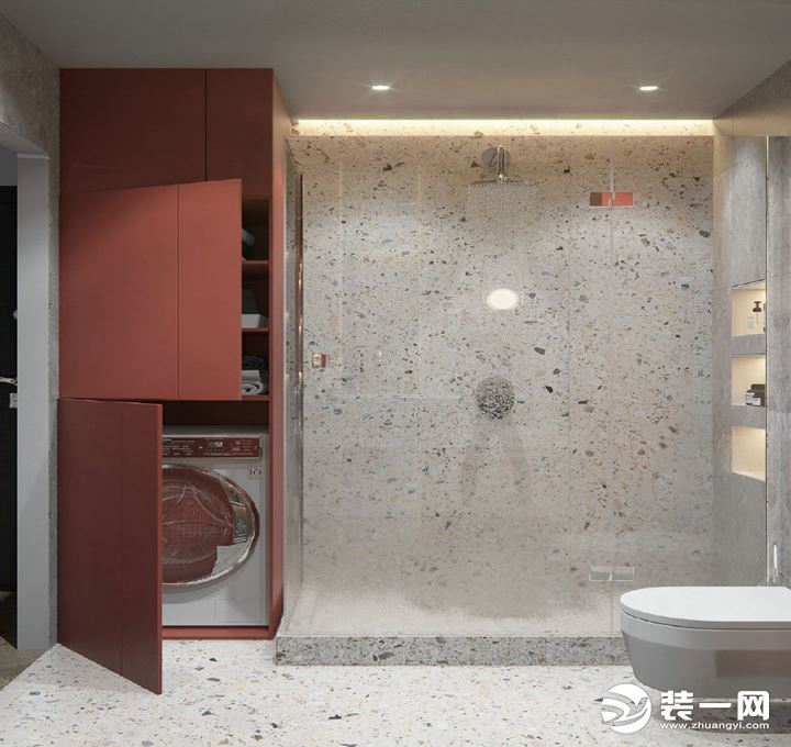雅居乐公寓55平方现代轻奢风格卫生间装修效果图